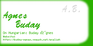 agnes buday business card